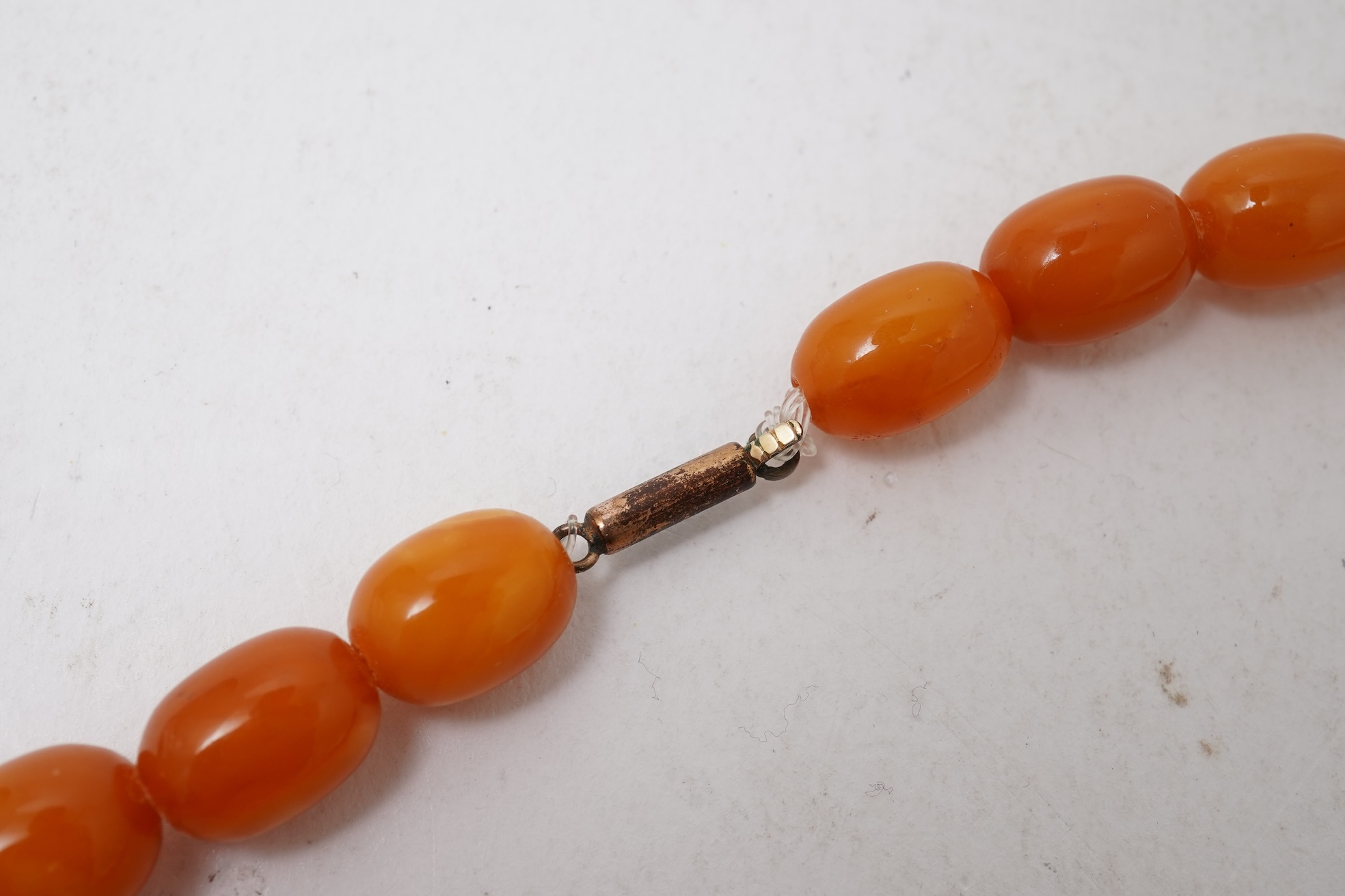 An amber necklace